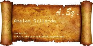Abeles Szilárda névjegykártya